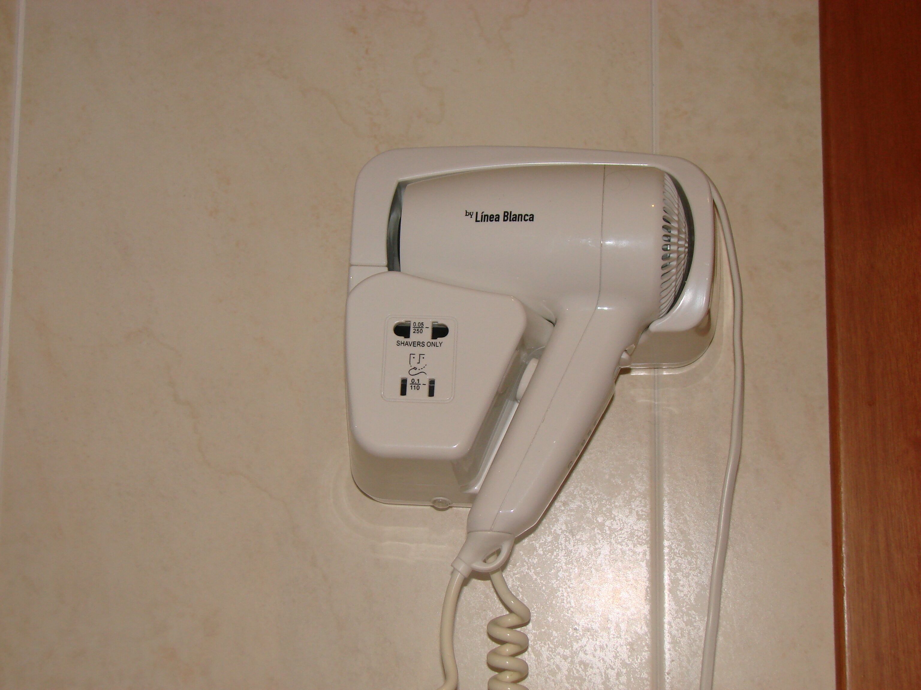 free toiletries, hair dryer, towels