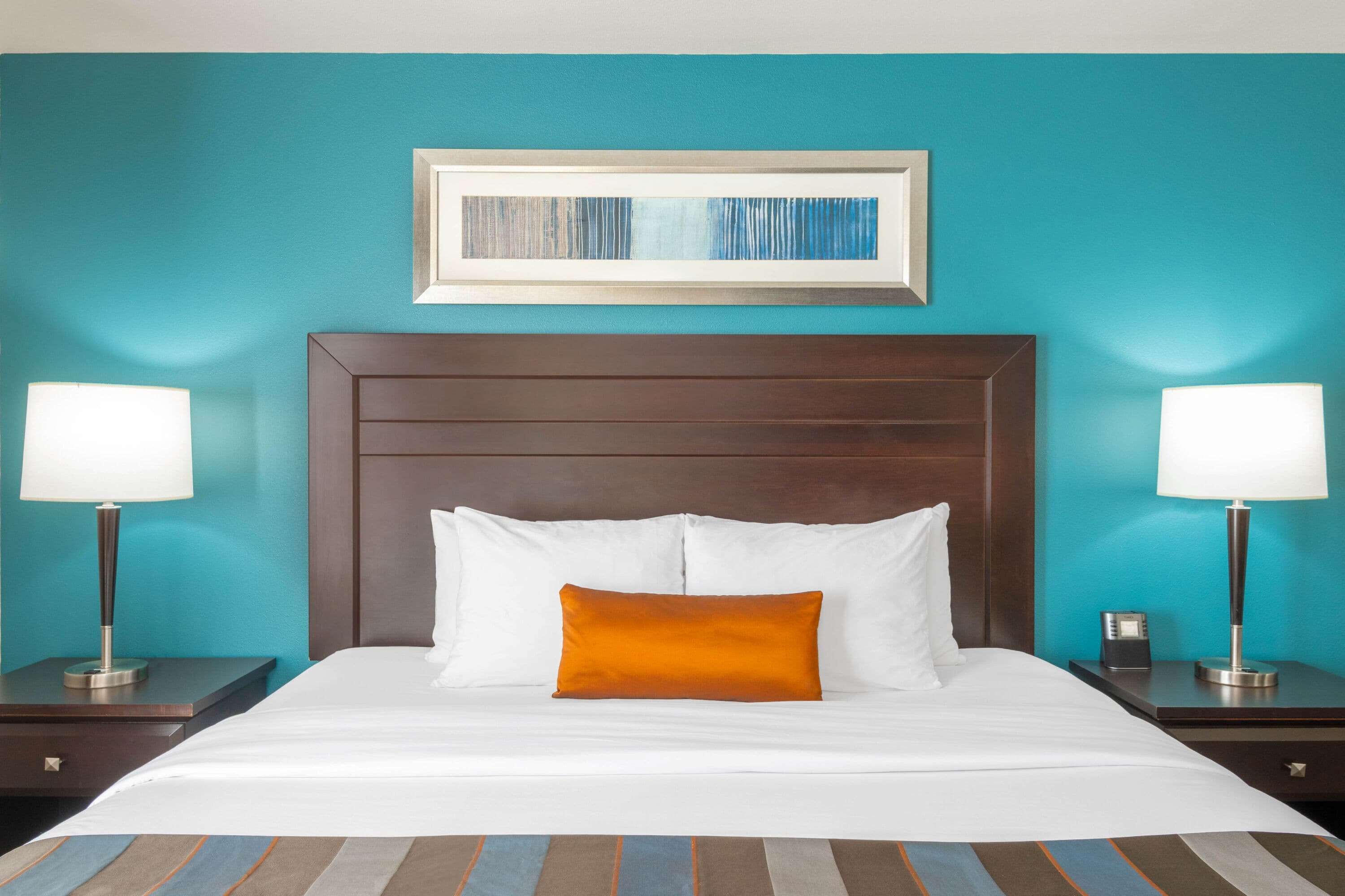 standard room, 1 king bed, non smoking, refrigerator & microwave | hypo-allergenic bedding, in-room safe, desk, blackout curtains