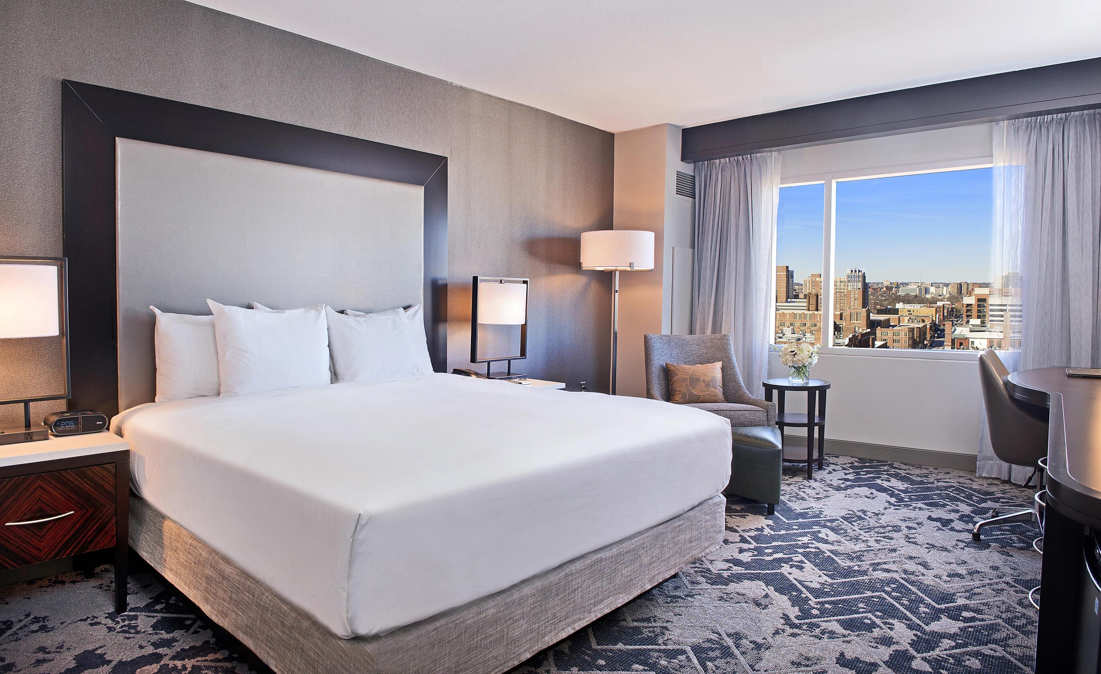 Premium bedding, pillowtop beds, in-room safe, desk