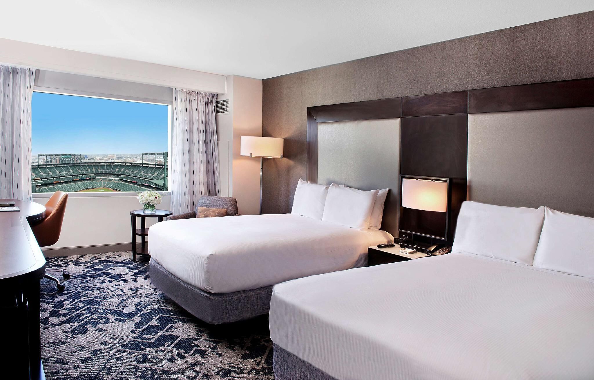 Premium bedding, pillow-top beds, in-room safe, desk