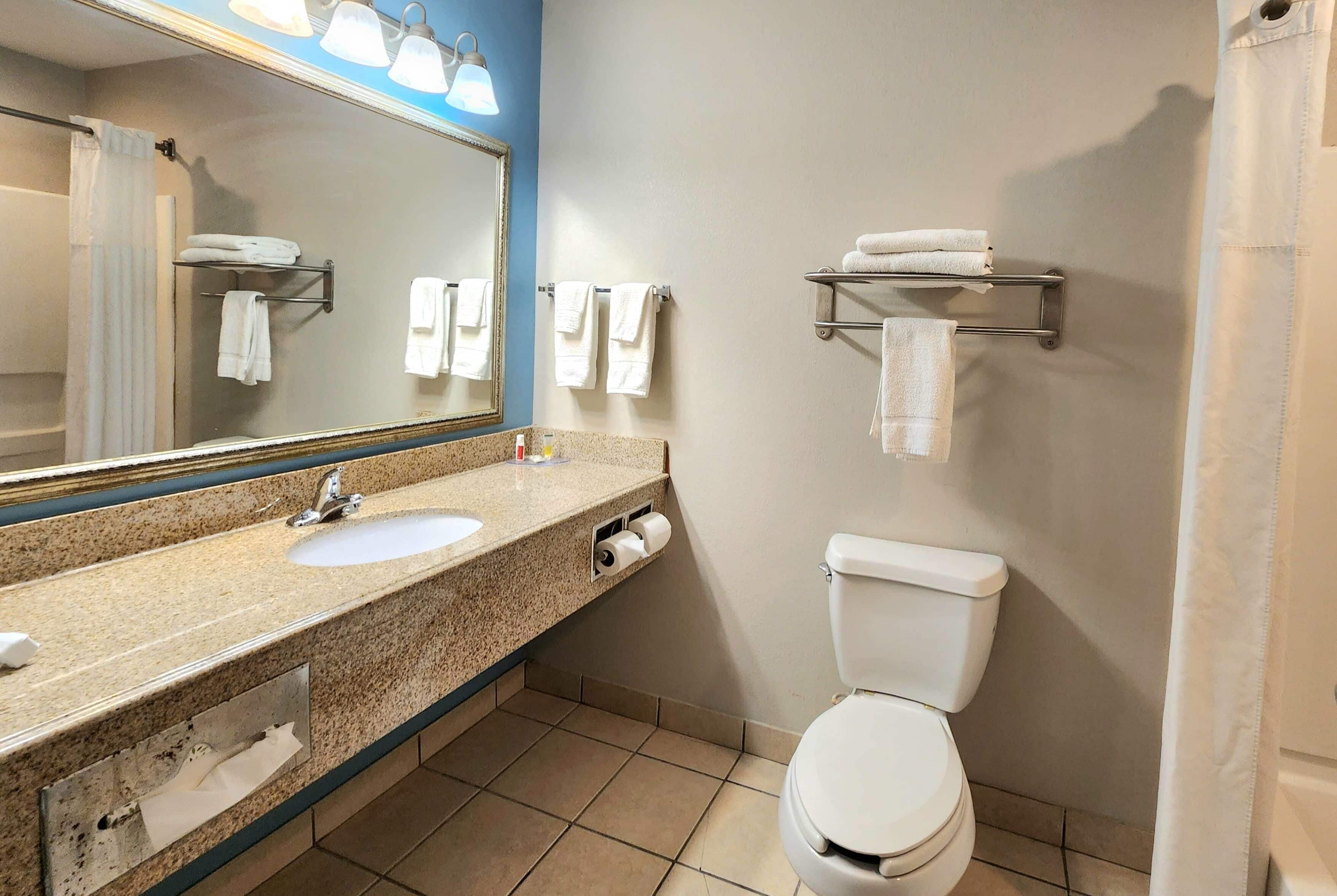 Bañera con ducha, artículos de tocador gratuitos, secador de pelo
