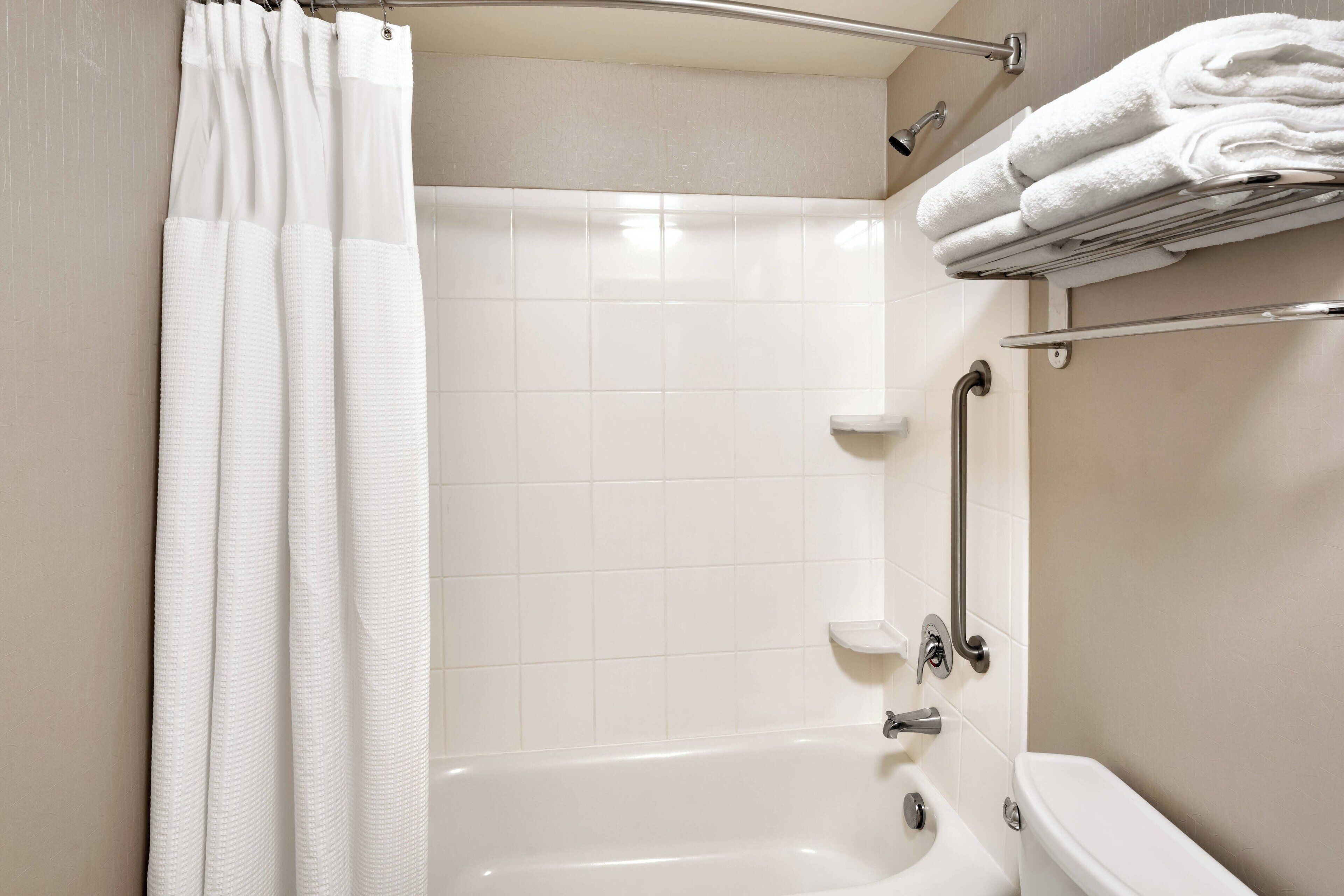 free toiletries, hair dryer, towels