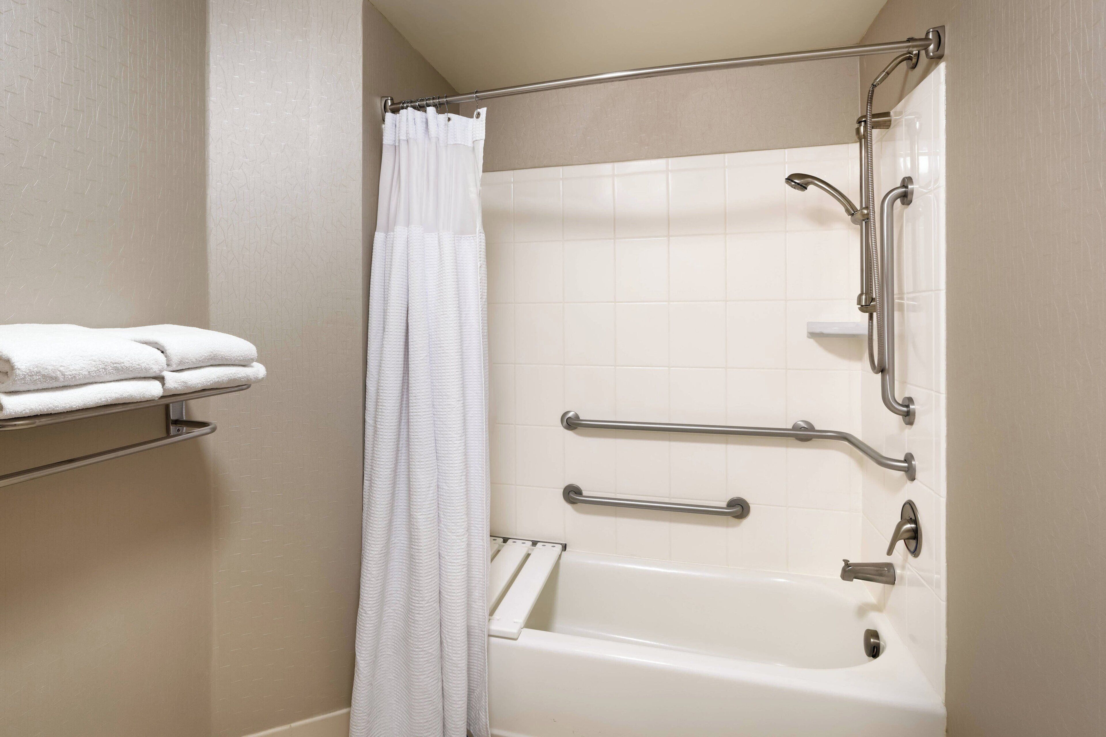 free toiletries, hair dryer, towels