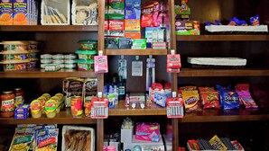 A variety of food items and household goods on shelves. - Staybridge Suites Palmdale by IHG (Palmdale)