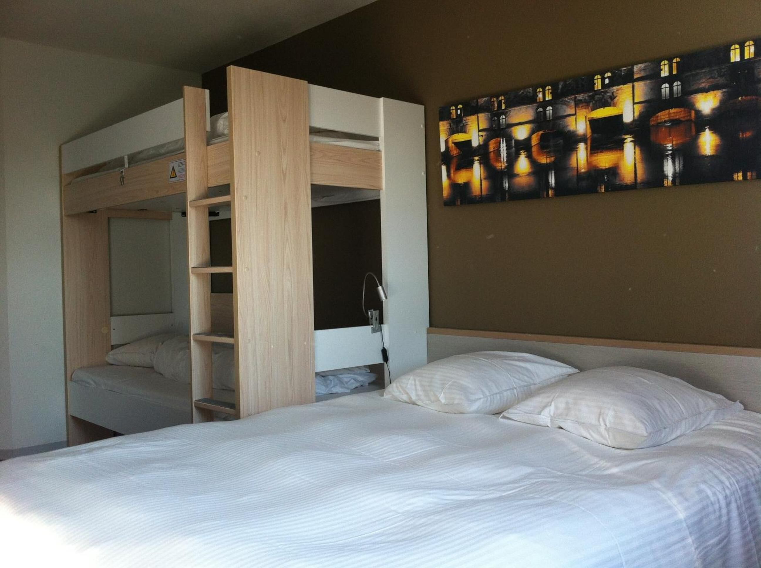 1 bedroom, desk, blackout curtains, iron/ironing board