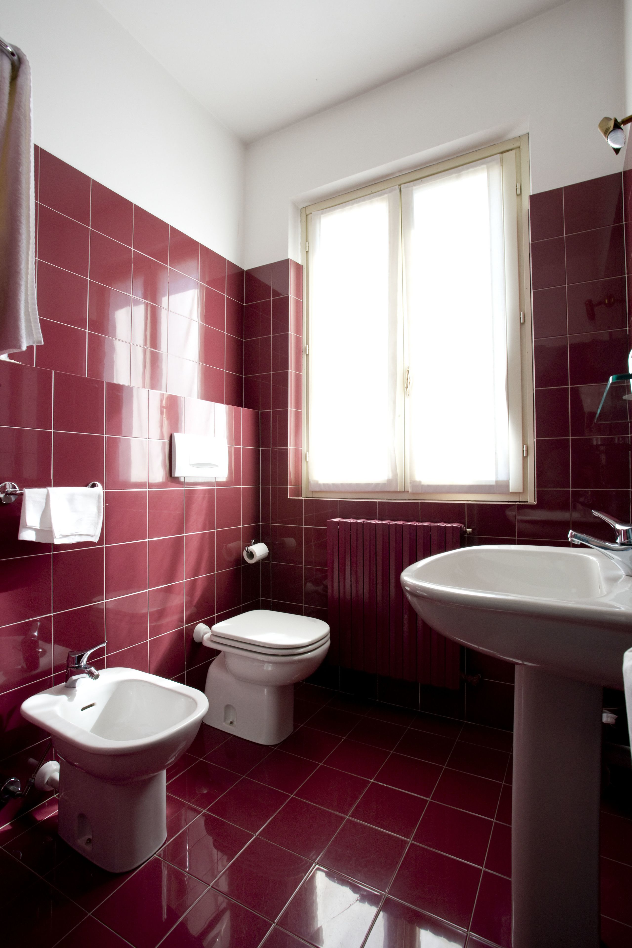 free toiletries, hair dryer, bidet, towels