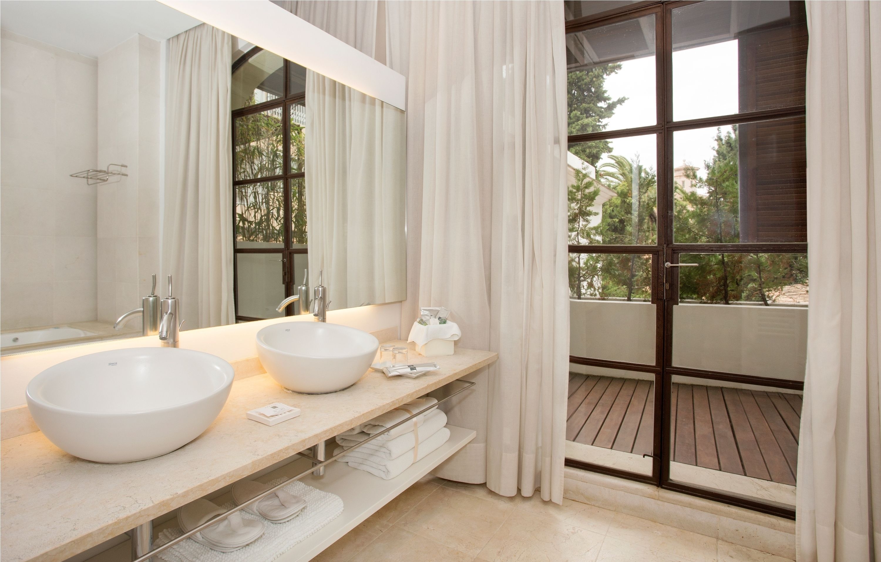 free toiletries, hair dryer, bathrobes, slippers