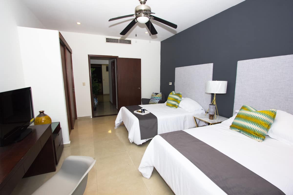 Basic Room, 2 Double Beds | Iron/ironing board (on request), rollaway beds (surcharge), WiFi (free)