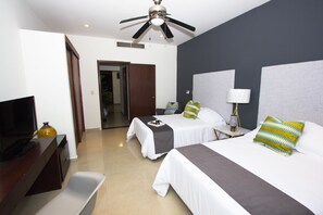 Basic Room, 2 Double Beds | Iron/ironing board, rollaway beds, free WiFi, bed sheets