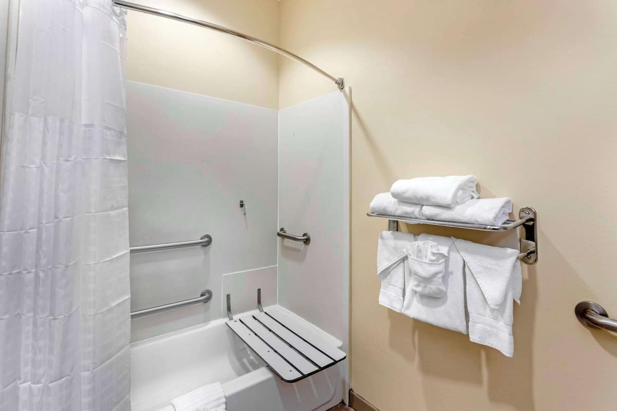 suite, 1 king bed, accessible, non smoking | desk, iron/ironing board, free wifi, bed sheets