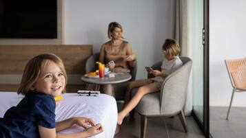 Executive kamer, 1 kingsize bed, uitzicht op zee | 1 slaapkamer, luxe beddengoed, Select Comfort-bedden, een minibar