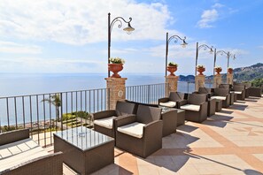 Outdoor banquet area