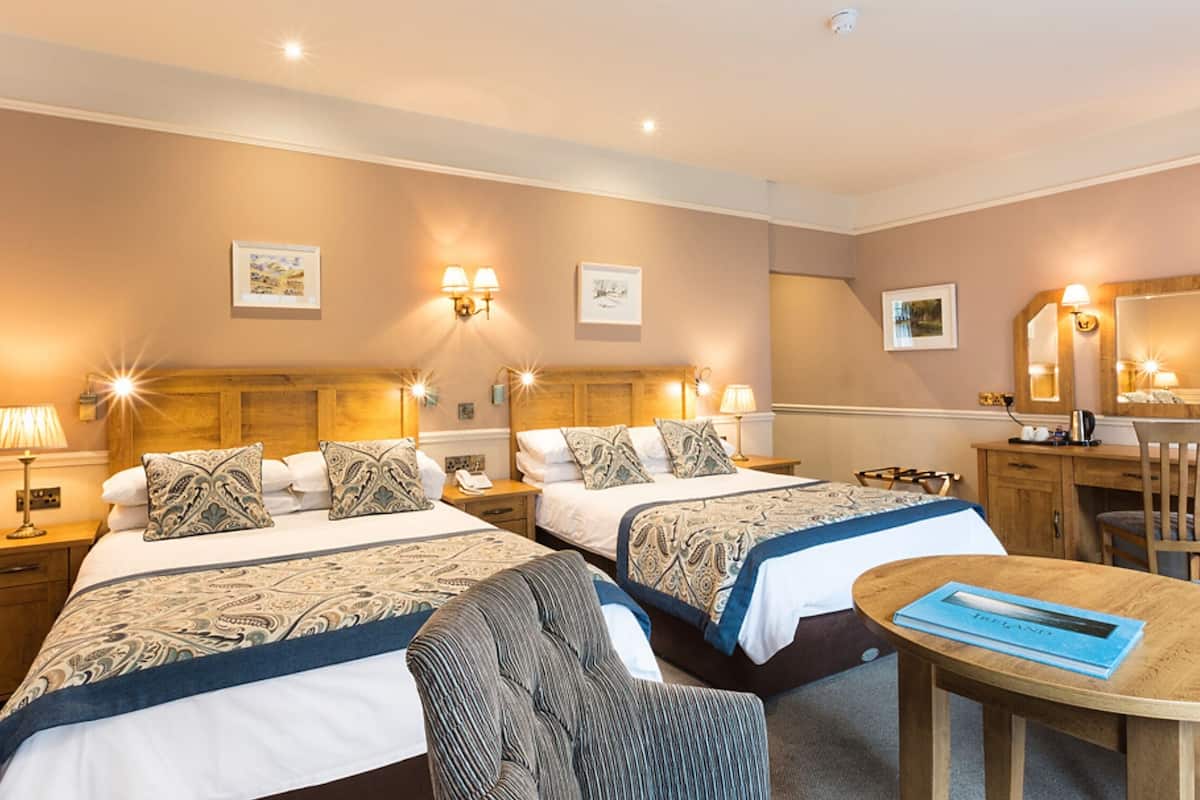 desk, blackout curtains, iron/ironing board, free wifi