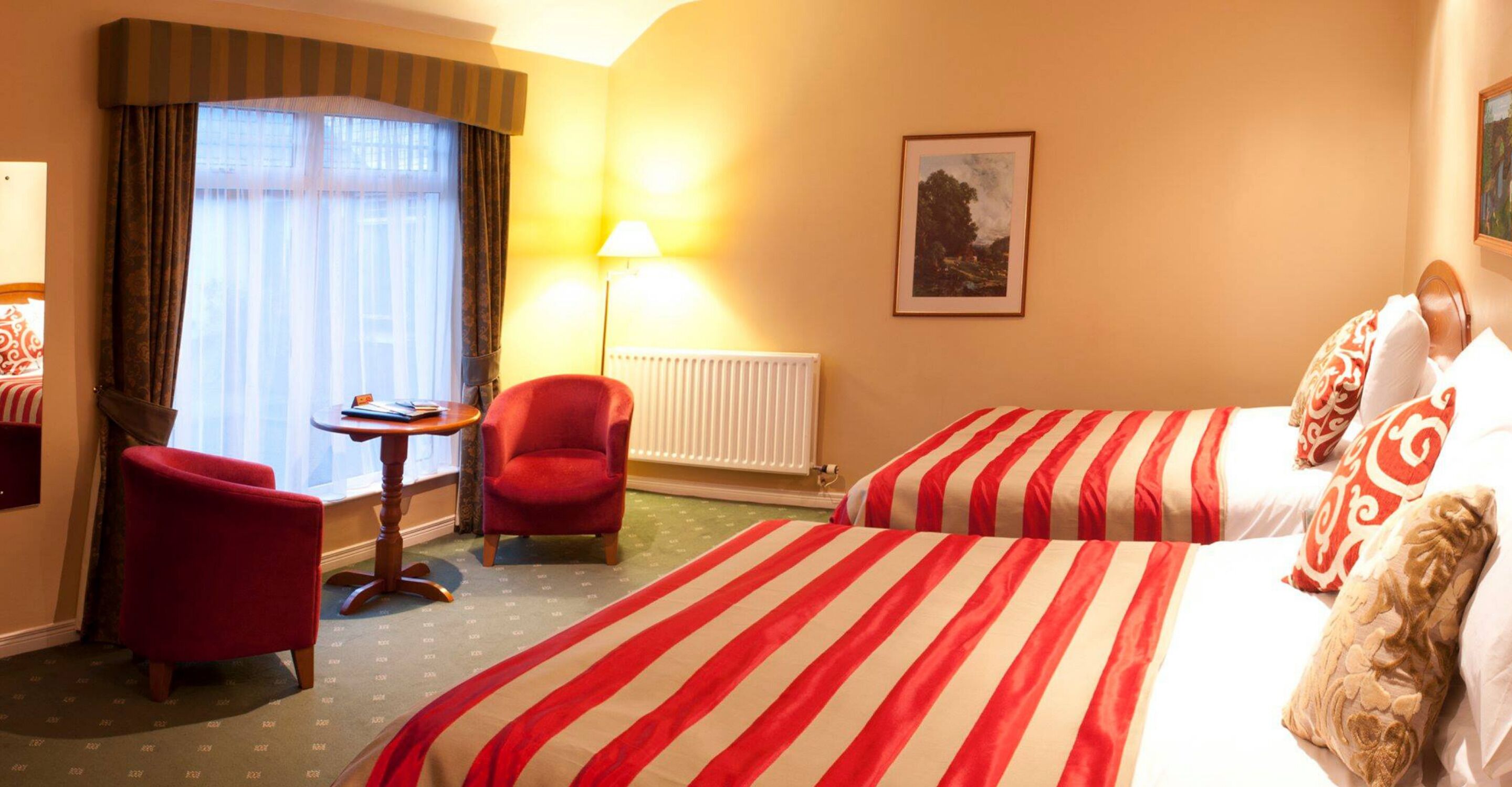 desk, blackout curtains, iron/ironing board, free wifi