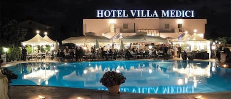 Seasonal outdoor pool, open 9 AM to 8 PM, sun loungers