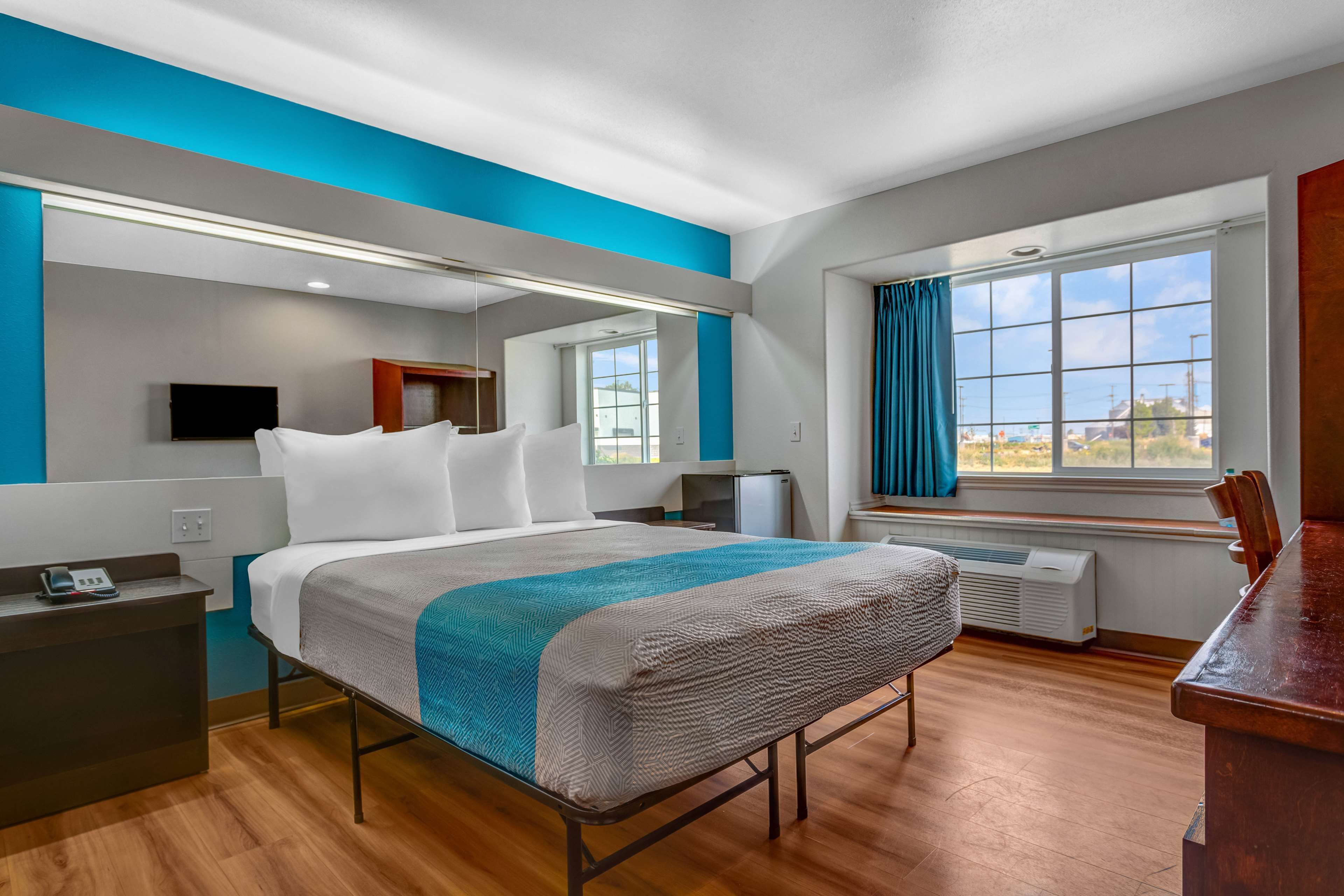 Desk, blackout drapes, iron/ironing board, free WiFi