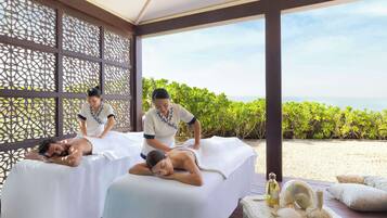 Couples treatment room(s), sauna, hot tub, steam room, body treatments