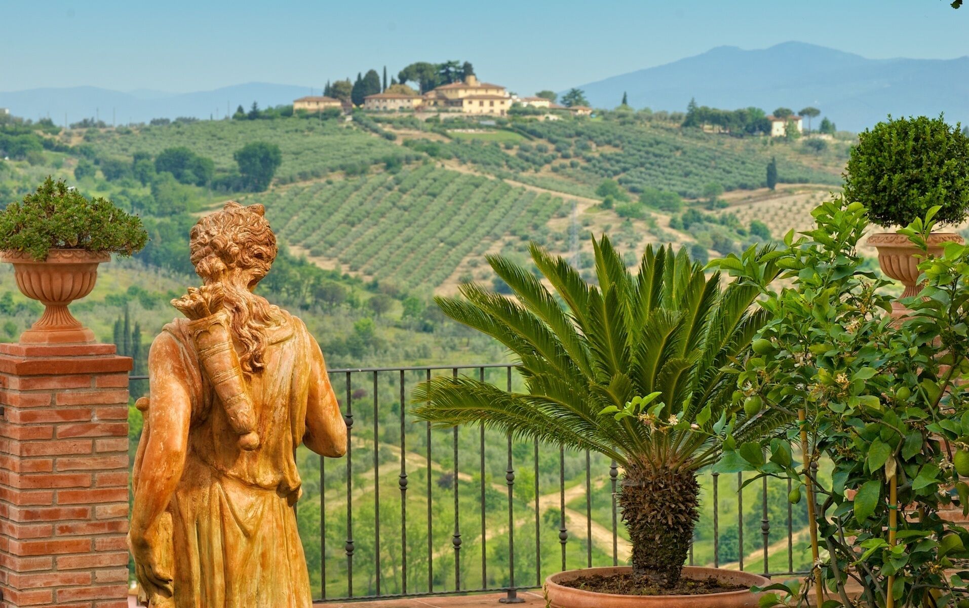 Vue sur la campagne depuis l’hébergement