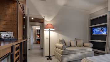 30-inch flat-screen TV with satellite channels, books