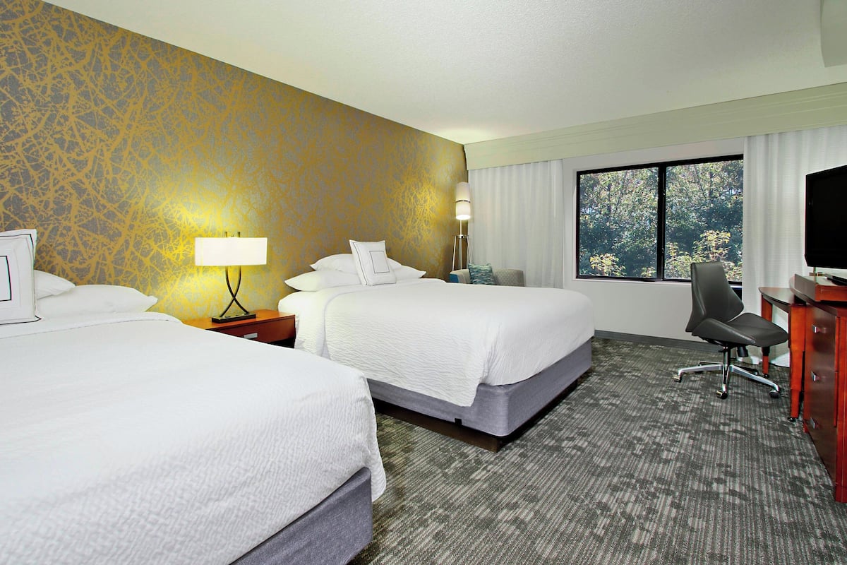Room, 2 Queen Beds, Non Smoking | Desk, laptop workspace, iron/ironing board, free WiFi