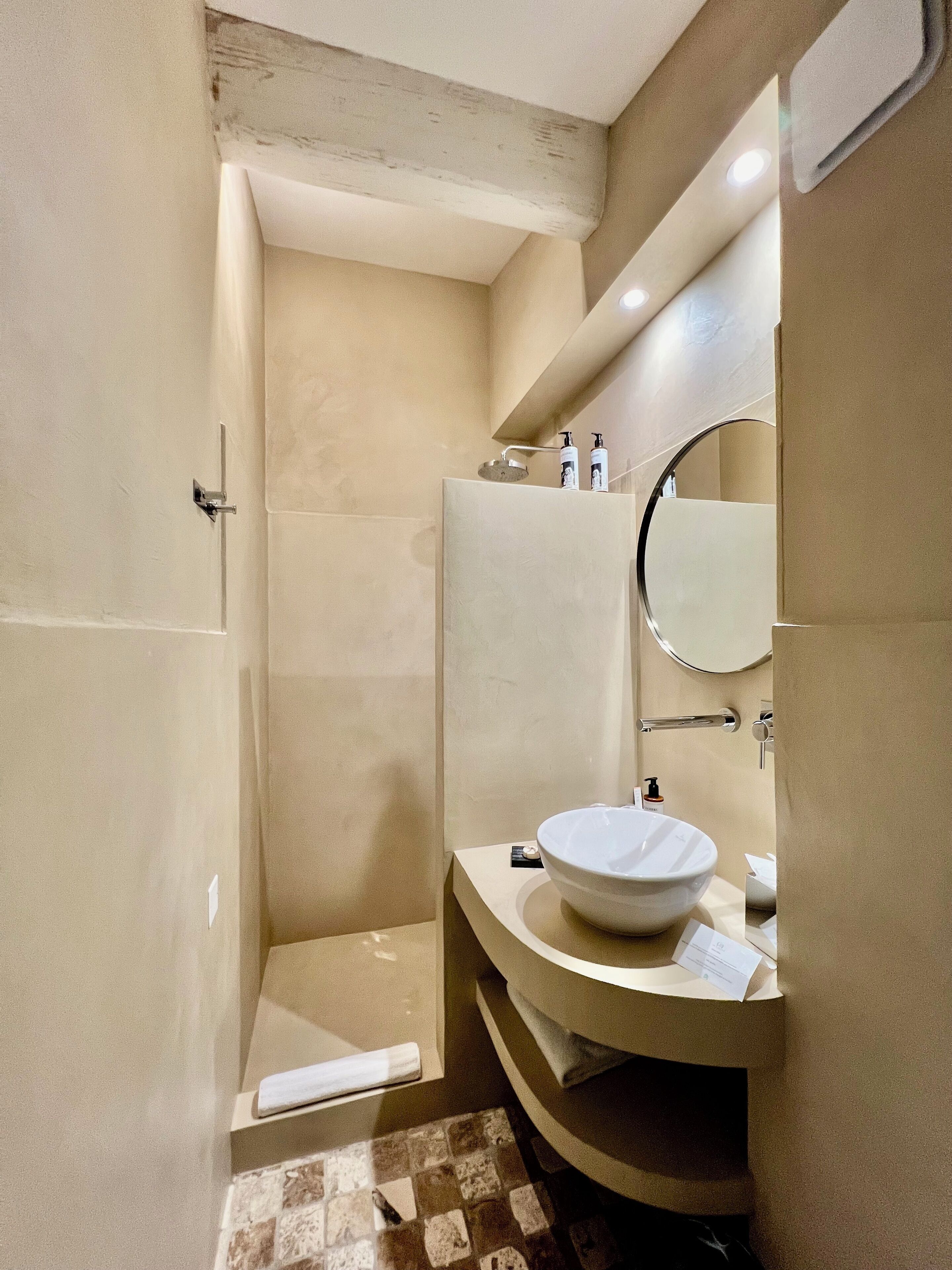 free toiletries, hair dryer, bathrobes, slippers