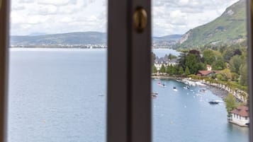 Double attic room with lake view