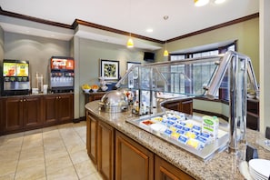 Free daily buffet breakfast