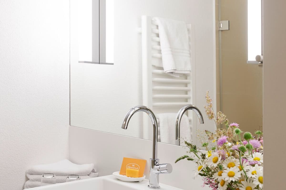 shower, free toiletries, hair dryer, bathrobes