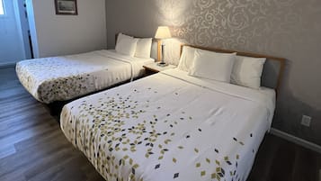Standard Room, 2 Queen Beds, Non Smoking | Desk, blackout drapes, iron/ironing board, free WiFi
