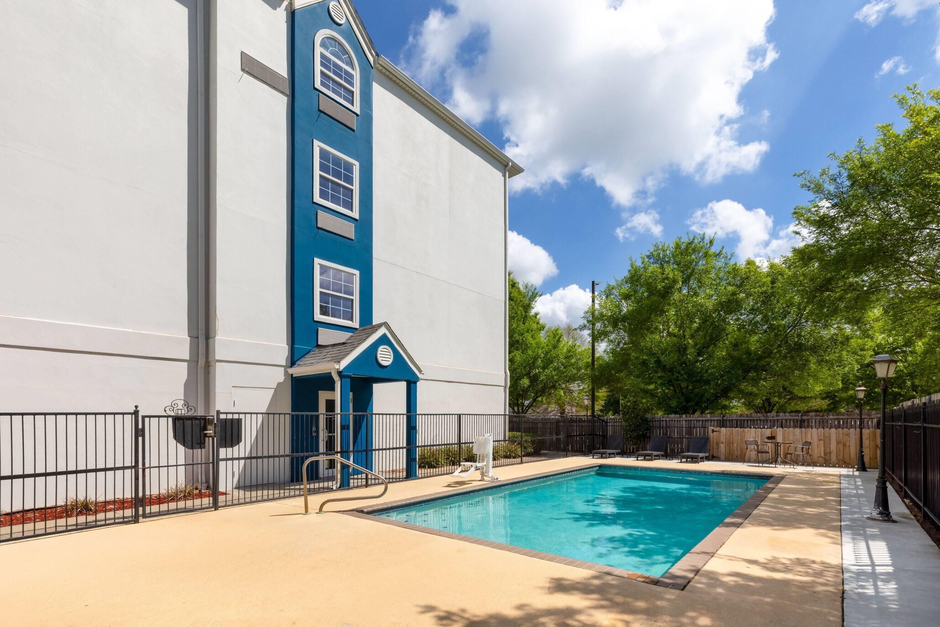 Seasonal outdoor pool, open noon to 8:00 PM, sun loungers