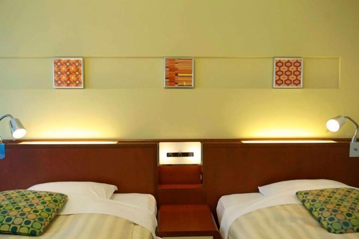Blackout curtains, iron/ironing board (on request), free WiFi