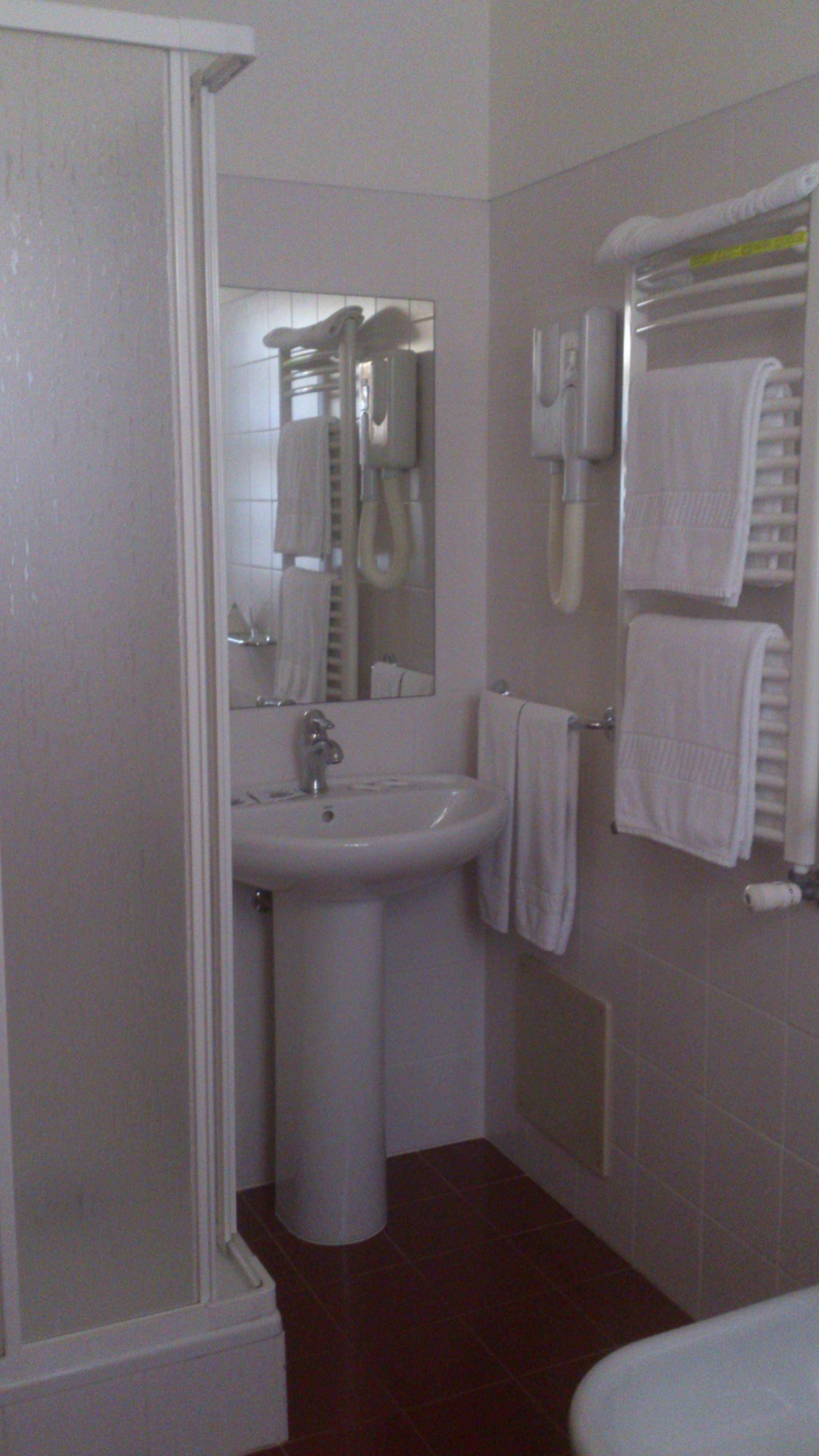 free toiletries, hair dryer, towels