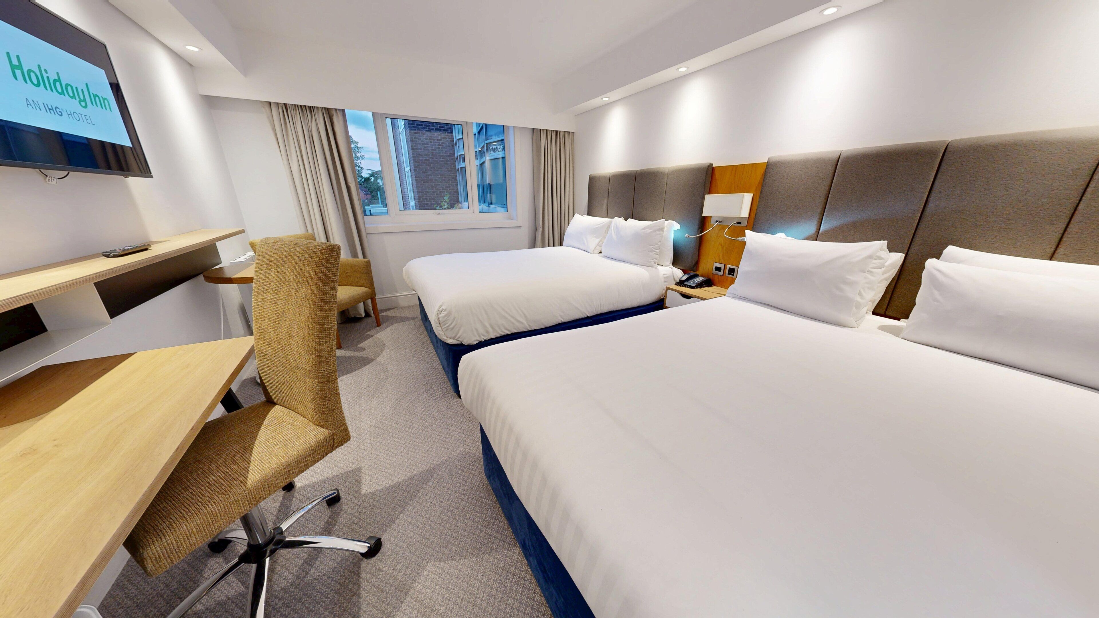 Standard Room, 2 Double Beds | In-room safe, desk, blackout drapes, iron/ironing board