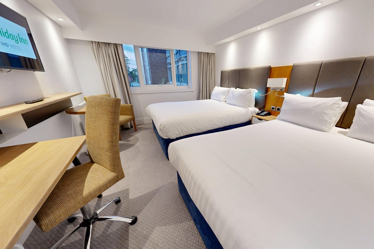 Standard Room, 2 Double Beds | In-room safe, desk, blackout drapes, iron/ironing board