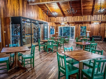 Breakfast, lunch, dinner served; Fusion cuisine, garden views