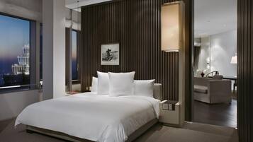 Down comforters, minibar, in-room safe, desk