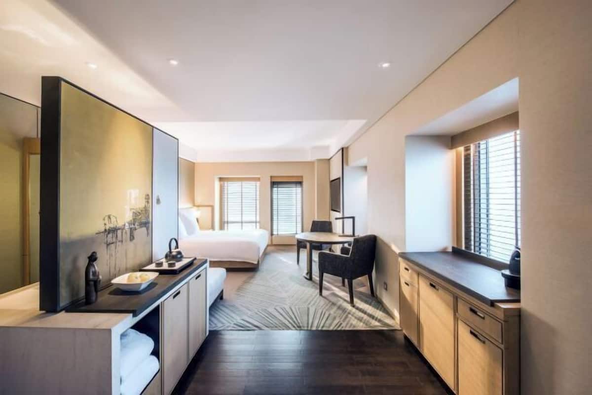 1 slaapkamer, luxe beddengoed, donzen dekbedden, een minibar