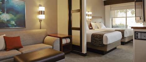 Minibar, desk, blackout drapes, iron/ironing board