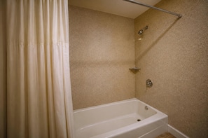 Room, 2 Queen Beds, Non Smoking | Bathroom | Free toiletries, towels