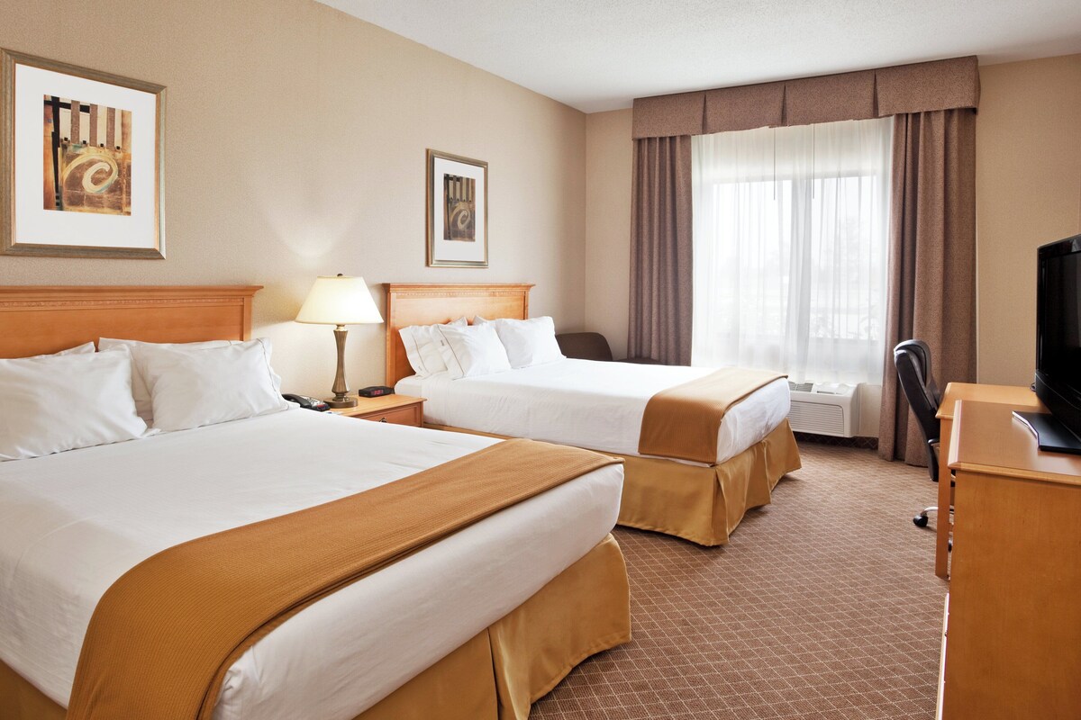 Standard Room, 2 Queen Beds | In-room safe, desk, laptop workspace, iron/ironing board
