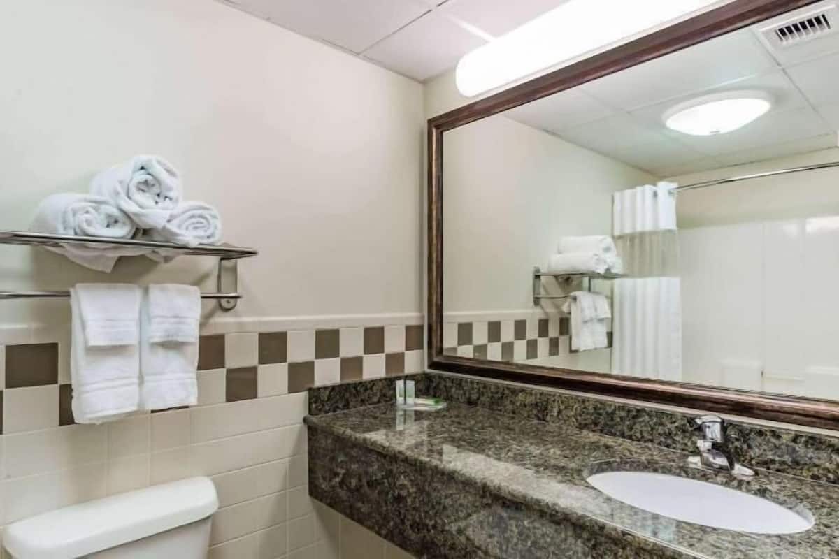 Badrum | Badkar/dusch, hårtork och handdukar