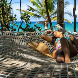 Private beach, white sand, sun loungers, beach towels