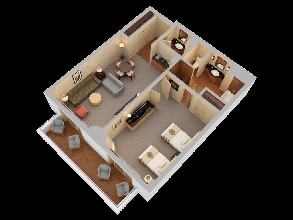 superior suite, 2 queen beds | floor plan