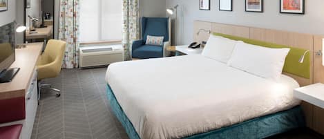 Desk, blackout curtains, iron/ironing board, free WiFi