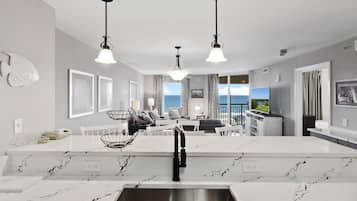 Premium Condo, 3 Bedrooms, Non Smoking, Ocean View | Living area | TV, DVD player
