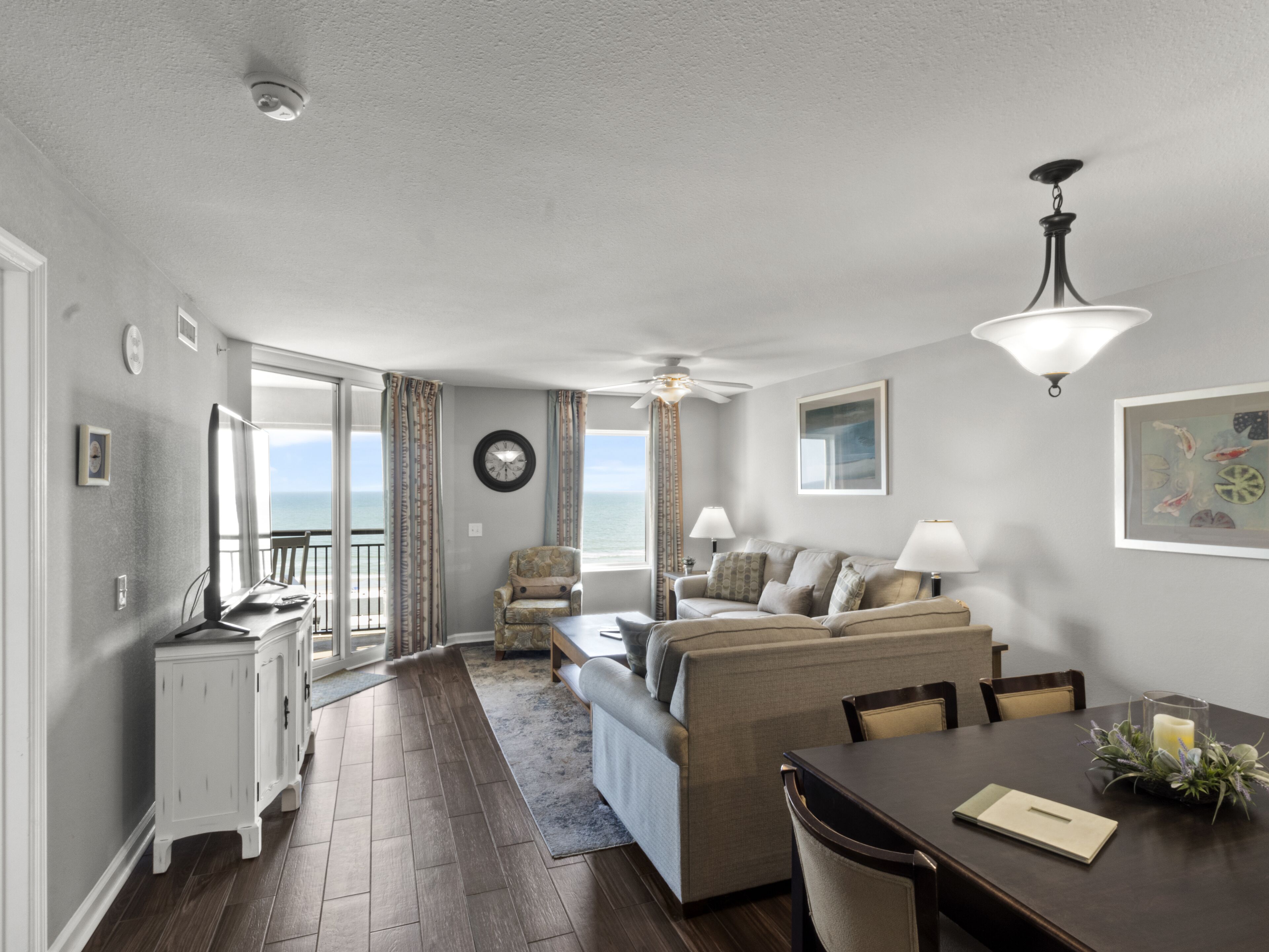 luxury condo, 3 bedrooms, non smoking, ocean view | living area | tv, dvd player