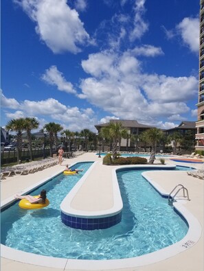 Indoor pool, outdoor pool, open 8:00 AM to 10:30 PM, pool umbrellas