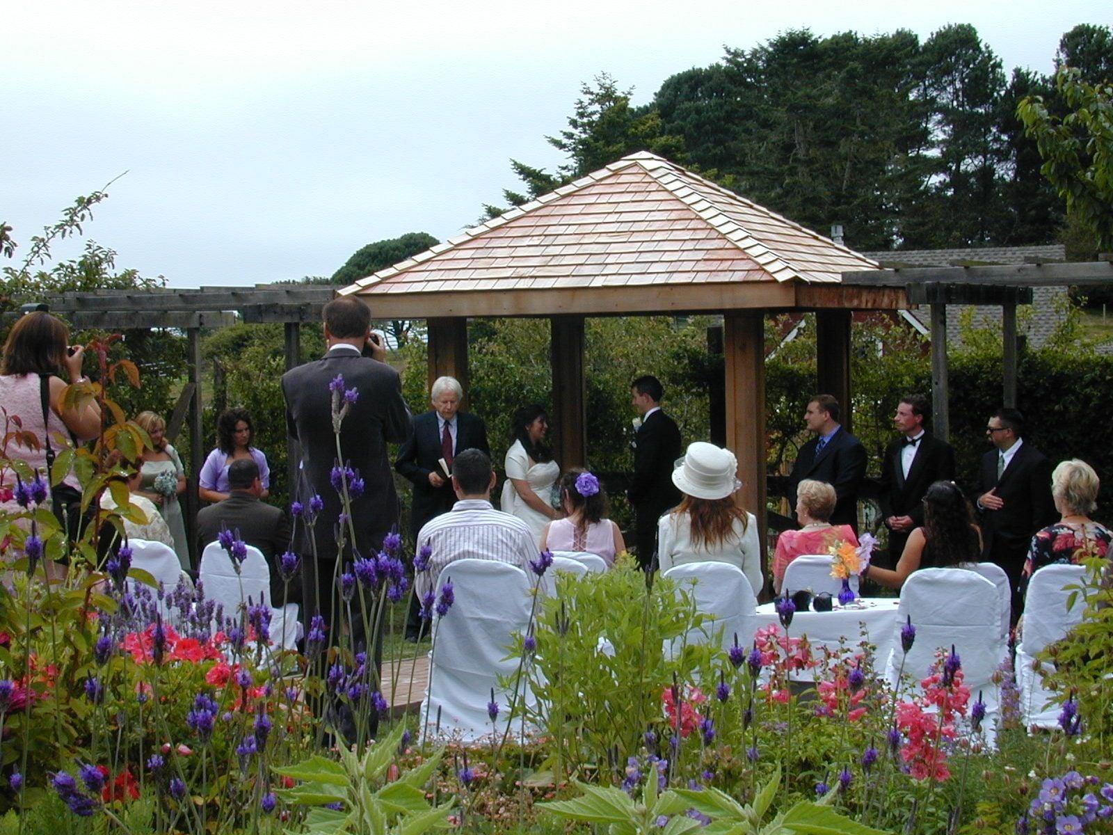 outdoor wedding area
