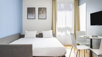 Appartement, 1 tweepersoonsbed | Een bureau, een strijkplank/strijkijzer, gratis babybedden, gratis wifi