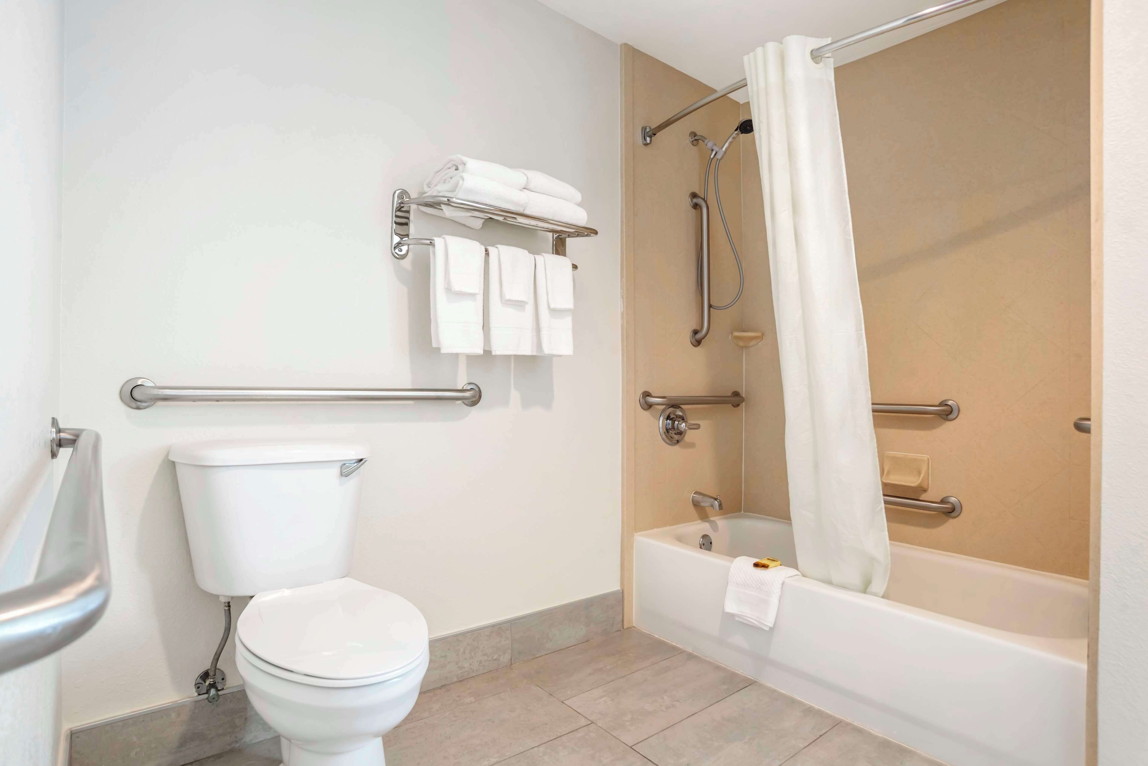 suite, 2 queen beds, accessible, bathtub (with single sofabed) | bathroom | free toiletries, hair dryer, towels